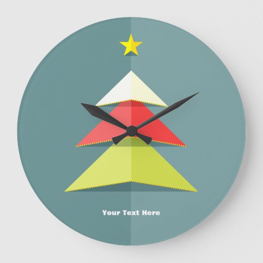 Popup-Weihnachtsbaum-Uhr Große Wanduhr (Vorderseite)