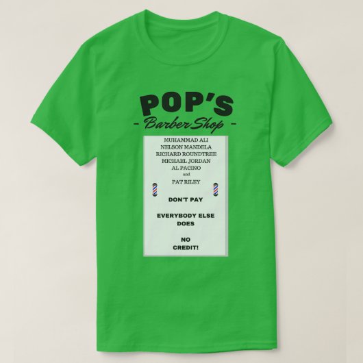 Popx27s Barber Shop 4 T-Shirt (Design vorne)