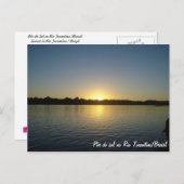 Por do Sol no Rio Tocantins Postkarte (Vorne/Hinten)