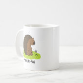Por-Niedlich-Pine Funny Porcupine Pun Kaffeetasse (Vorderseite Links)