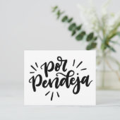 Por Pendeja, handschriftlich Postkarte (Stehend Vorderseite)