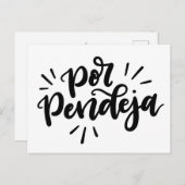 Por Pendeja, handschriftlich Postkarte (Vorne/Hinten)