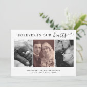 Por Siempre En Nuestro Corazón Fotografía Simpatía Dankeskarte (Stehend Vorderseite)