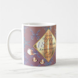 Porcelain Cat's Eye Lavender zum 18. Jubiläum Kaffeetasse