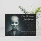 Porcelain Doll Halloween Kostüme Party Einladung (Stehend Vorderseite)