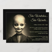 Porcelain Doll Halloween Kostüme Party Einladung (Vorne/Hinten)