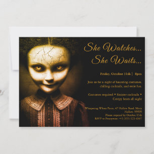 Porcelain Doll Halloween Kostüme Party Einladung