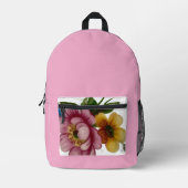 Porcelain Inspired Floral Bedruckter Rucksack (Vorderseite)