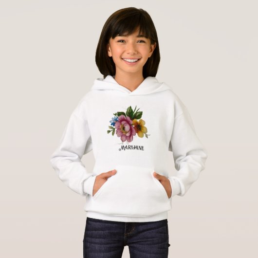 Porcelain Inspired Floral Hoodie (Vorne ganz)