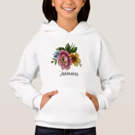 Porcelain Inspired Floral Hoodie