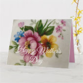 Porcelain Inspired Floral Karte (Gelbe Blume)