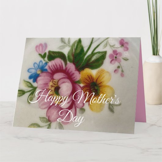 Porcelain Inspired Floral Karte (Vorderseite)