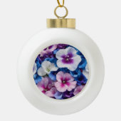 Porcelain Petals Elegance Keramik Kugel-Ornament (Vorderseite)