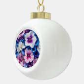 Porcelain Petals Elegance Keramik Kugel-Ornament (Rechts)