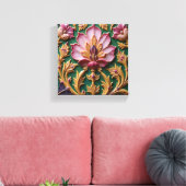 Porcelain Pink Lotus Leinwanddruck (Insitu (Wohnzimmer))