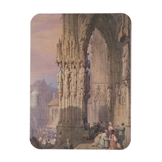 Porch des Regensburger Doms Magnet (Vertikal)