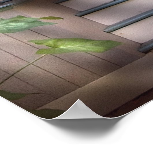 Porch - einfach rosa poster (Ecke)