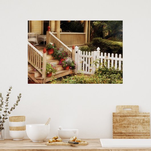 Porch - Garten meiner Großmutter Poster (Küche)