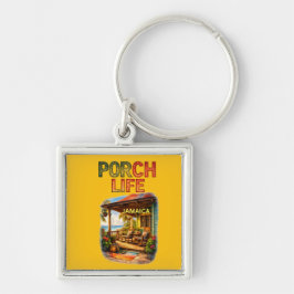Porch life jamaica schlüsselanhänger