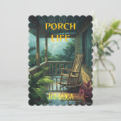 PORCH LIFE RAINY DAY FEIERTAGSKARTE (Stehend Vorderseite)