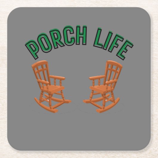 Porch Life Rechteckiger Pappuntersetzer (Vorderseite)