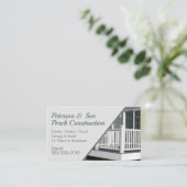 Porch Patio Deck Construction Visitenkarte (Stehend Vorderseite)