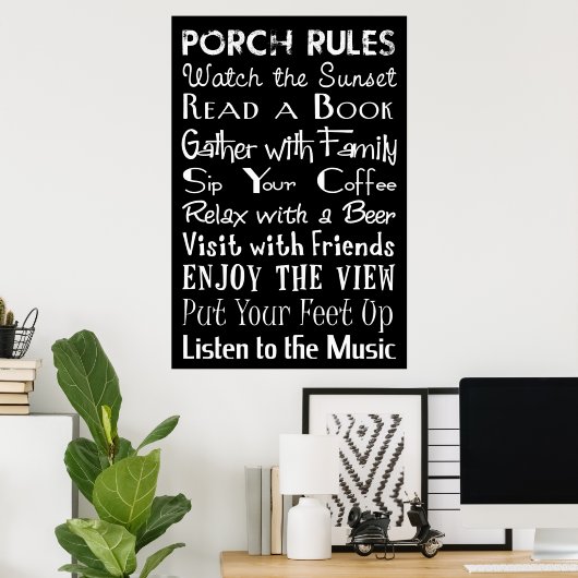 Porch Rules Poster (Heimbüro)