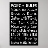 Porch Rules Poster (Vorne)