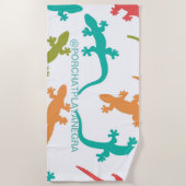 PorchAtPlayaNegra Gecko Strandtuch (Vorderseite)
