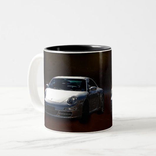 PORCHE ZWEIFARBIGE TASSE (Vorderseite Links)