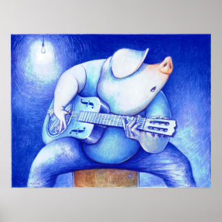 Porcine Blues Poster