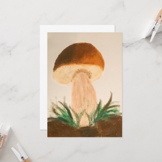 Porcini Mushroom Karte (Vorderseite/Rückseite Beispiel)