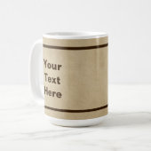 Porcupine auf altem Papier Kaffeetasse (Vorderseite Links)