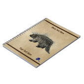 Porcupine auf altem Papier Notizblock (Linke Seite)