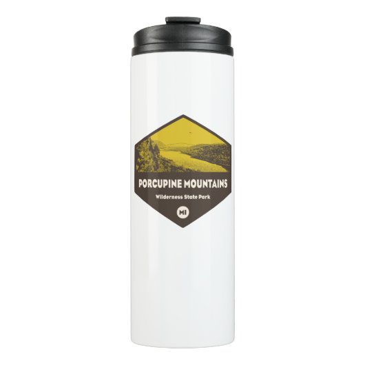 Porcupine Bergsee-Zauber im Val Piora Staat Thermosbecher (Vorderseite)