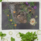 Porcupine Bouquet Geschirrtuch (Gefaltet)