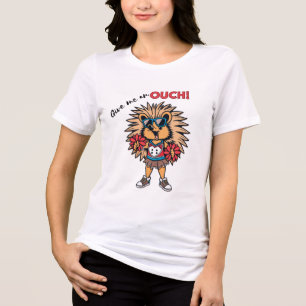 Porcupine Cheerleader Cartoon - "Gib mir einen Ouc Tri-Blend Shirt