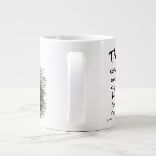 Porcupine Dankbarkeit Jumbo-Tasse (Rückseite)