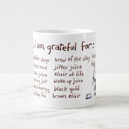 Porcupine Dankbarkeit Jumbo-Tasse (Vorderseite)