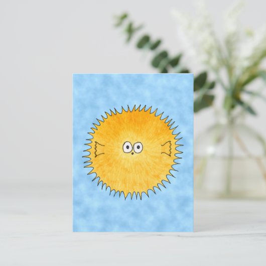 Porcupine Fisch. Postkarte (Stehend Vorderseite)