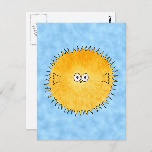 Porcupine Fisch. Postkarte (Vorne/Hinten)