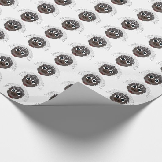 Porcupine - glänzendes Papier, 30" x 15' Geschenkpapier (Ecke)