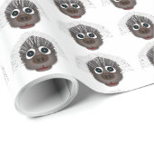 Porcupine - glänzendes Papier, 30" x 15' Geschenkpapier (Rolleneckpunkt)