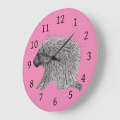Porcupine Große Wanduhr (Winkel)
