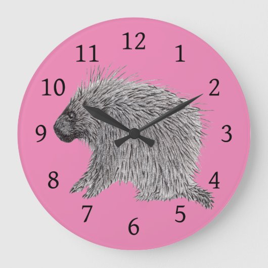 Porcupine Große Wanduhr (Vorderseite)