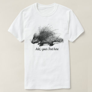 Porcupine Illustration personalisierbare Mens T - T-Shirt