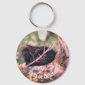 Porcupine in Baumart Personalisiert Schlüsselanhänger (Rückseite)