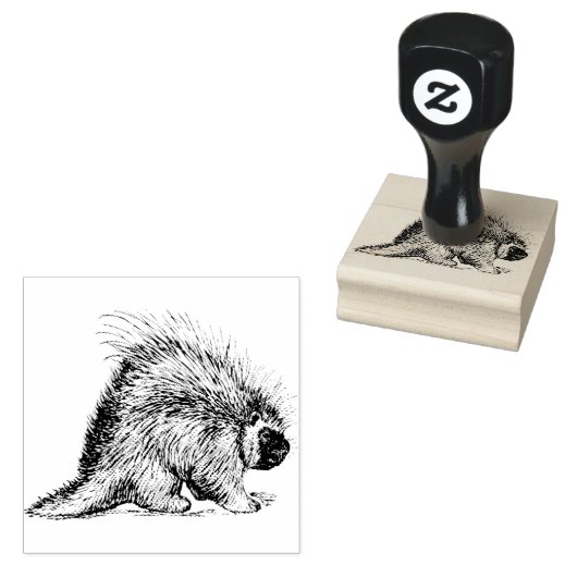Porcupine Quill | Briefmarke aus Kautschuk Gummistempel (Stempel)