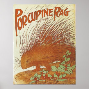 Porcupine Rag Vintag Songbook Cover Poster