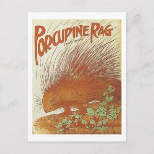 Porcupine Rag Vintag Songbook Cover Postkarte